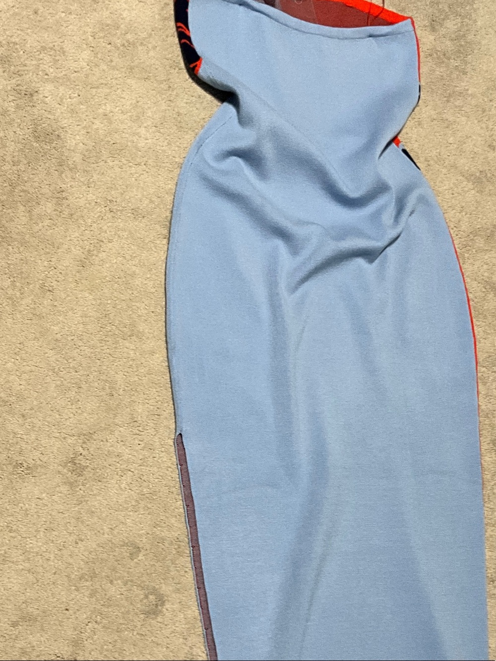 Milly of New York Strapless Floral Column Dress in Orange, Light Blue and Navy - Picture 6 of 6